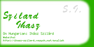 szilard ihasz business card